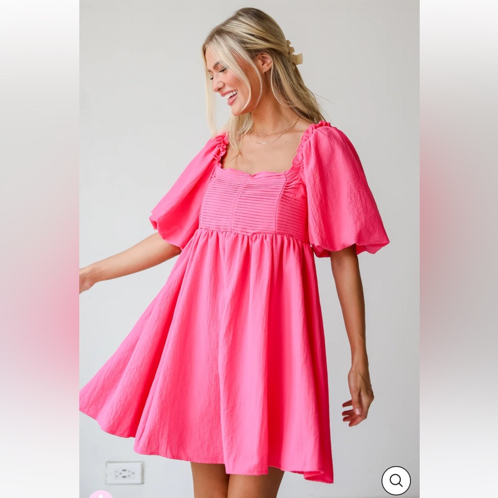Dress Up Pink Babydoll Dress